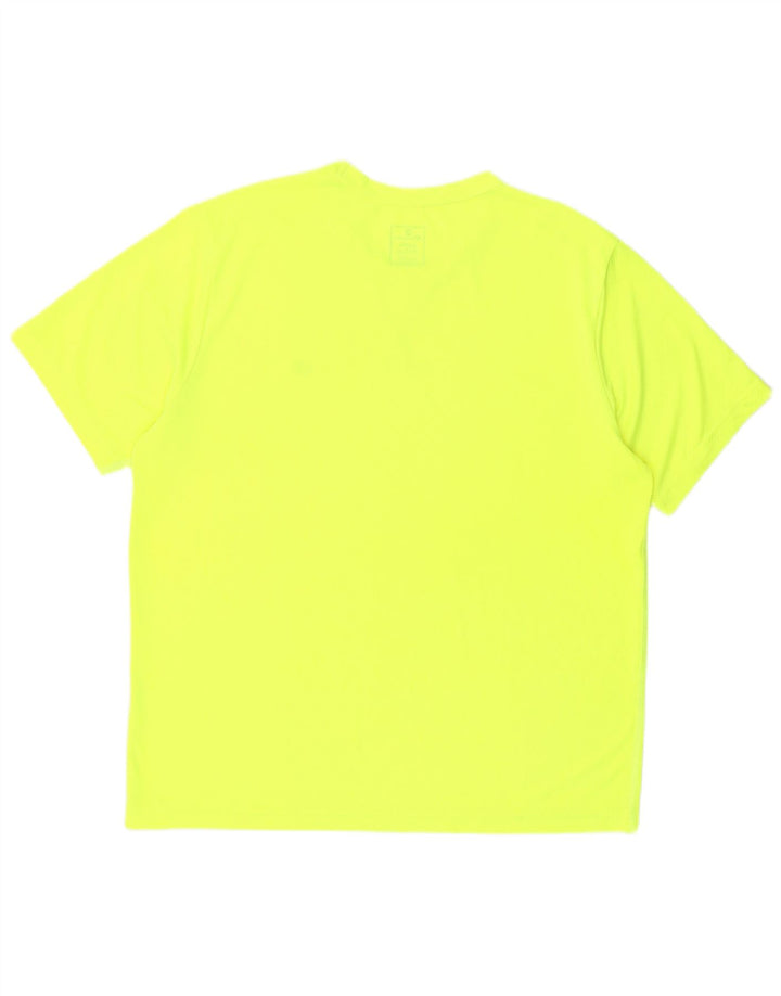 Champion Mens T-Shirt Top Large Yellow