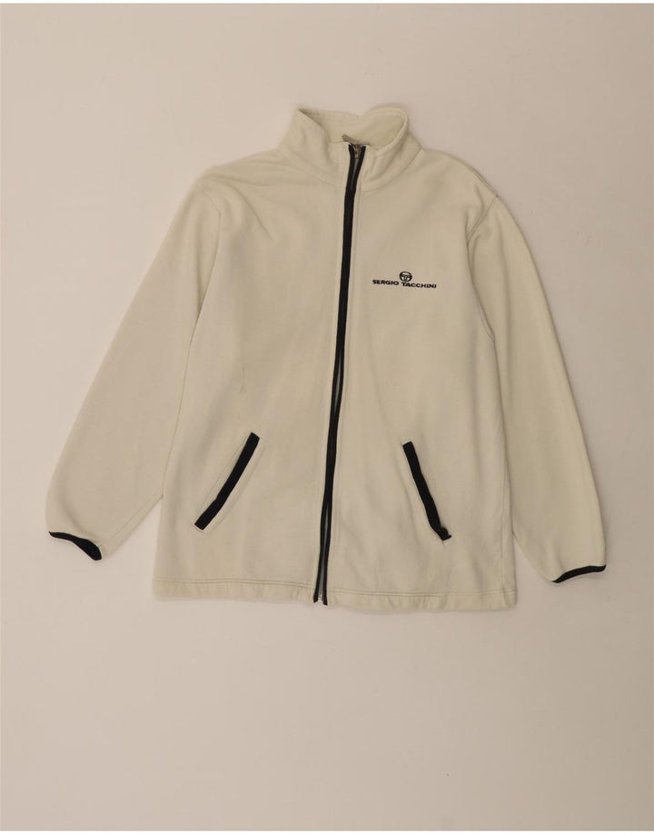 Sergio Tacchini Mens Tracksuit Top Jacket Small Off White
