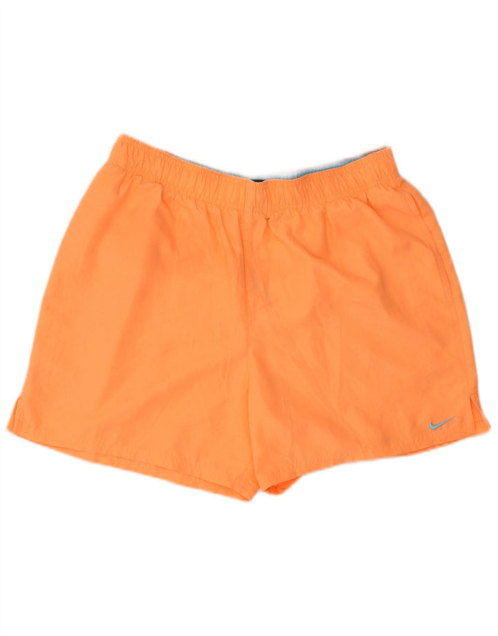Nike Mens Sport Shorts Large Orange Polyester