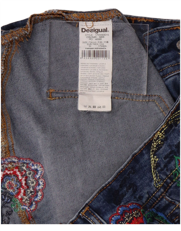 DESIGUAL Womens Slim Jeans W33 L28 Blue Cotton