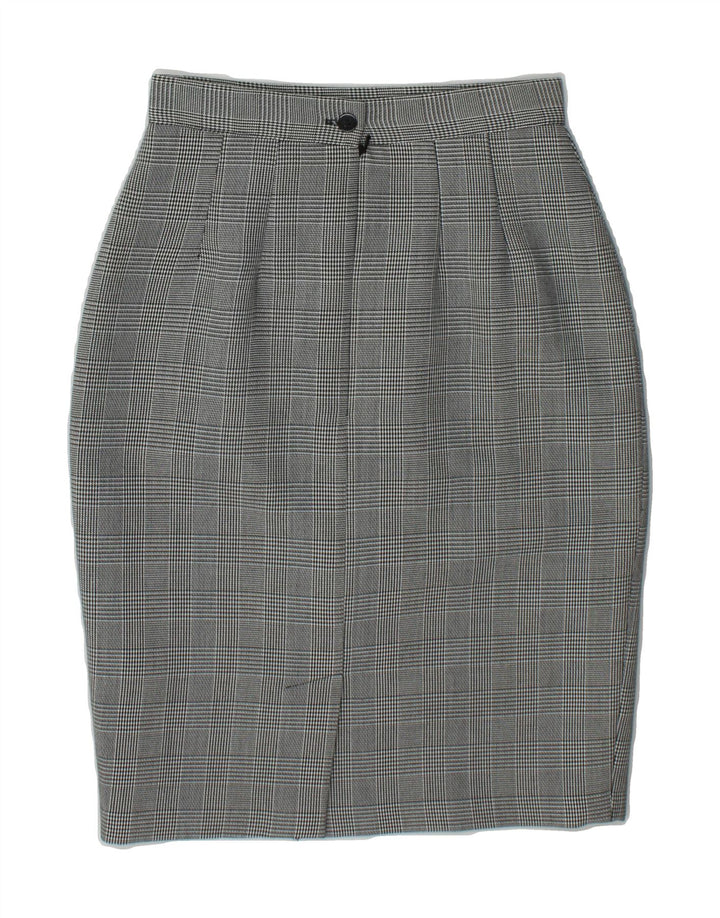 AFFINITY Womens Pencil Skirt UK 10 Small W24 Grey Check Vintage Affinity and Second-Hand Affinity from Messina Hembry 