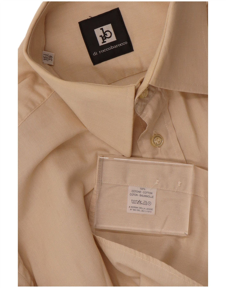 Roccobarocco Herreskjorte Str. 15 1/2 39 Medium Beige Bomuld