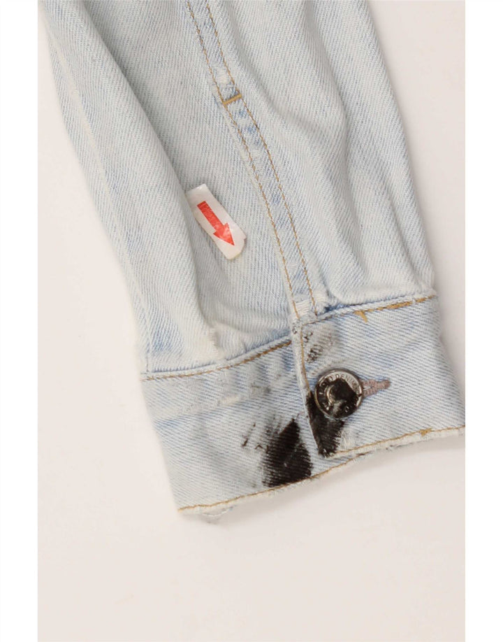 Topshop Damen Jeansjacke UK 10 Small Blaue Baumwolle