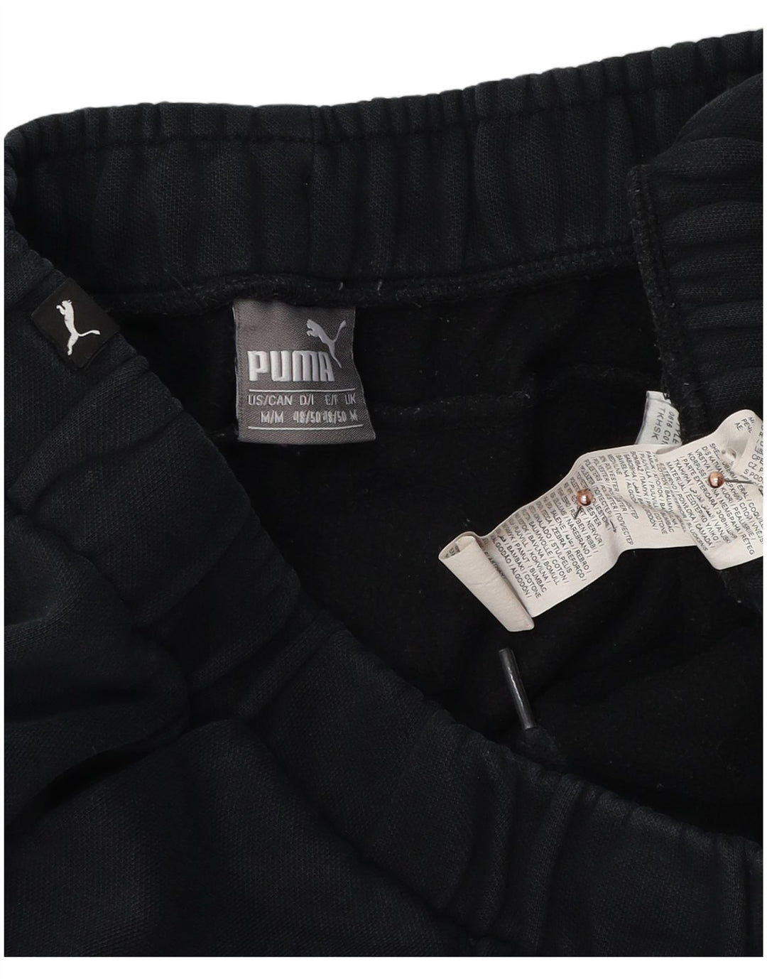 Puma Mens Graphic Tracksuit Trousers Joggers Medium  Black Cotton