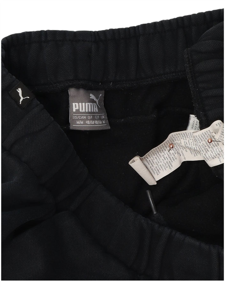 Puma Mens Graphic Tracksuit Trousers Joggers Medium  Black Cotton