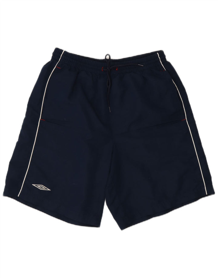 Umbro Mens Graphic Sport Shorts Medium Navy Blue Polyester