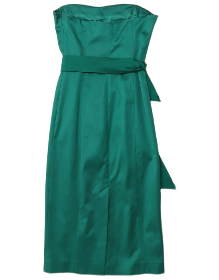 COAST Womens Strapless Dress UK 8 Small Green Acetate