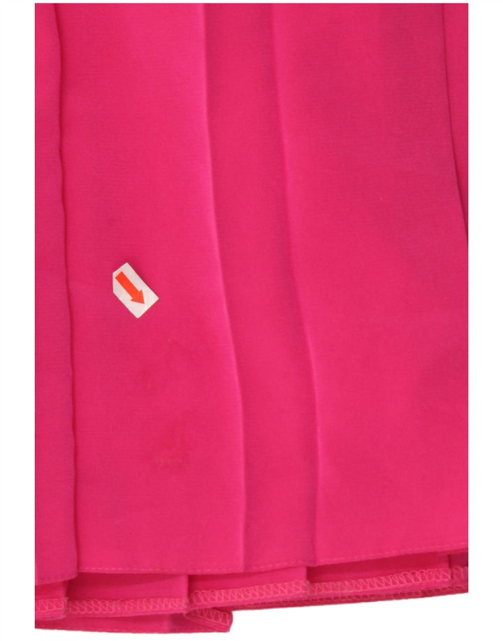 MICHAEL H. Womens Pleated Skirt UK 16 Large W32  Pink Polyester