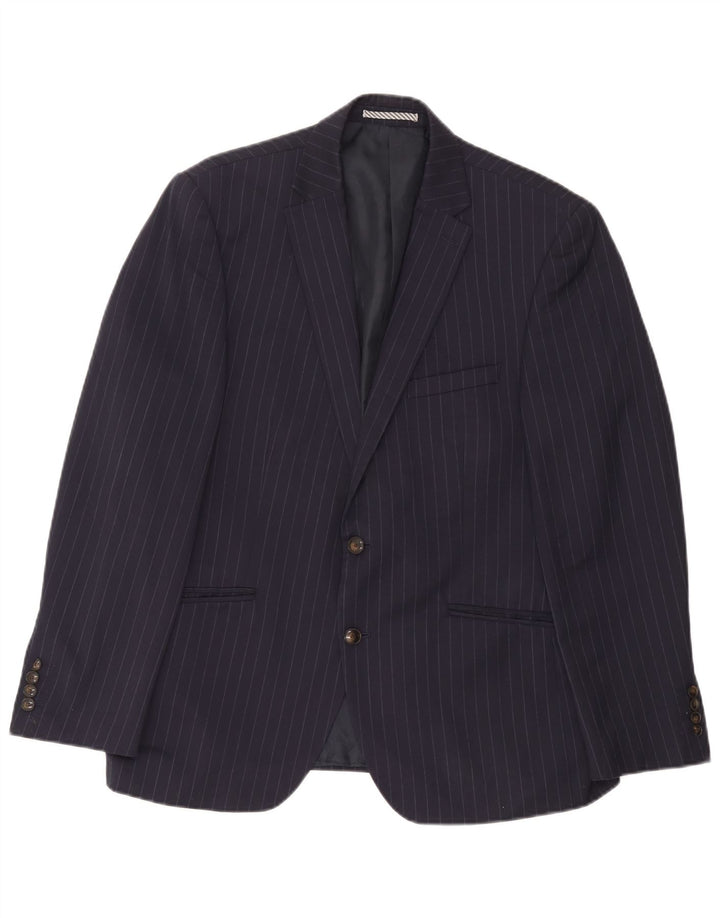 Marks & Spencer Herren-Blazer IT 42 Medium Navy Blue Nadelstreifen