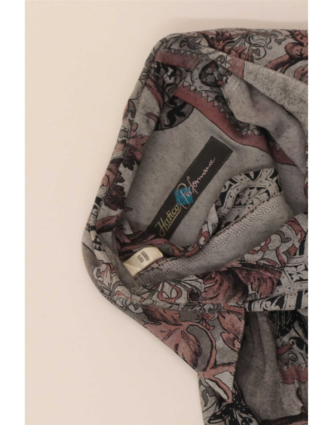 Hatico Mens Abstract Pattern Shirt Medium Grey Viscose