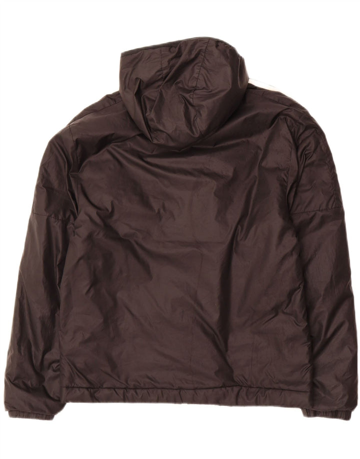 ADIDAS Mens Hooded Rain Jacket UK 36 Small Black Polyester