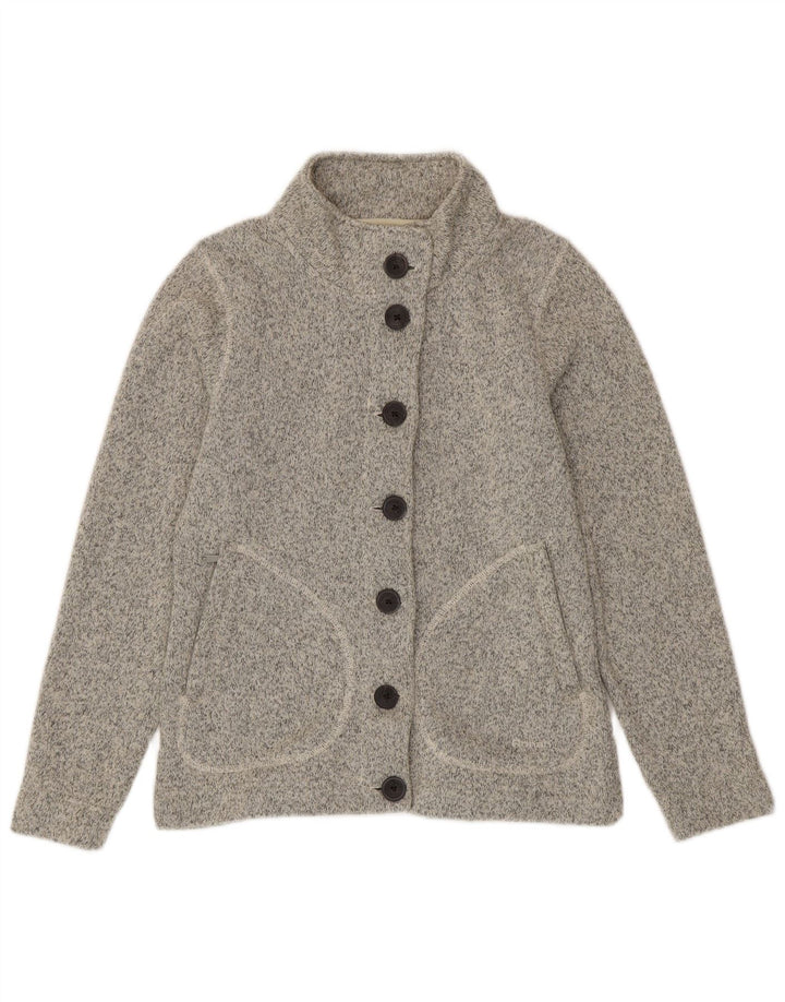 Rohan Womens Cardigan Sweater UK 10 Small Grey Flecked Polyester