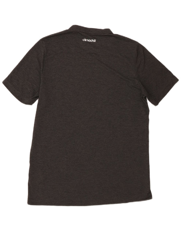 T-shirt Adidas Climachill da uomo Top in poliestere grigio medio