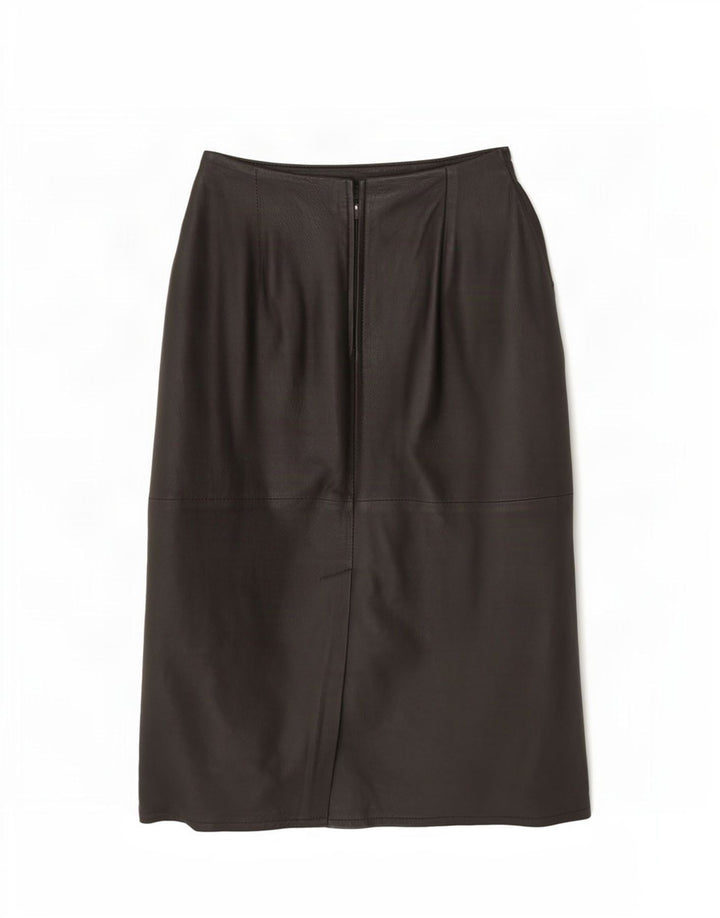 Ruby Womens High Waist Leather Skirt EU 38 Medium W28 Black