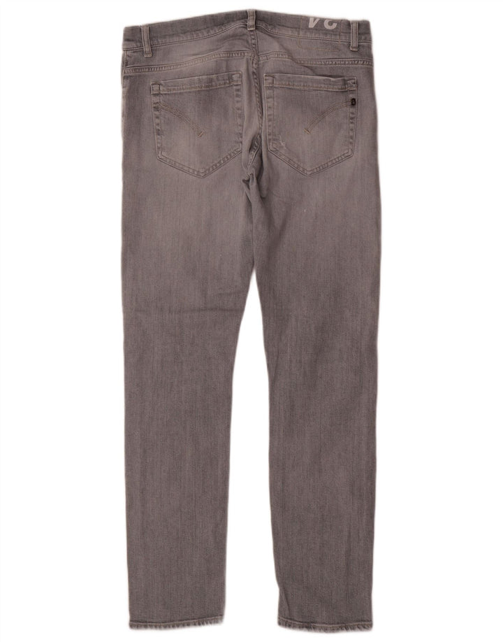 DONDUP Womens Straight Jeans W34 L31 Grey Cotton