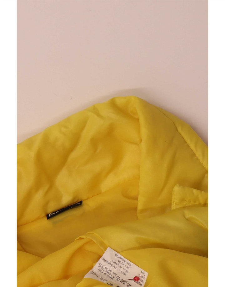 Vintage Mens Bomber Jacket IT 48 Medium Yellow Colourblock Polyamide