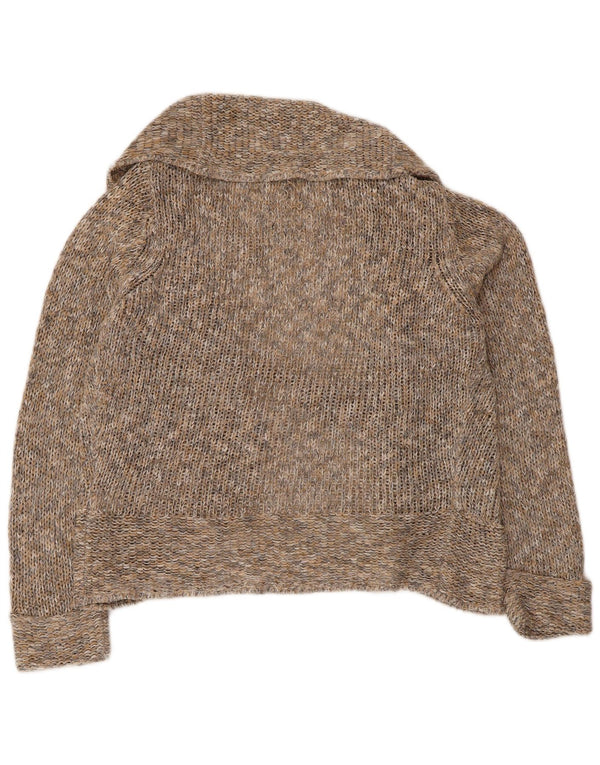 Marks & Spencer Damen Strickjacke Pullover UK 12 Mittelbeige meliert Acryl