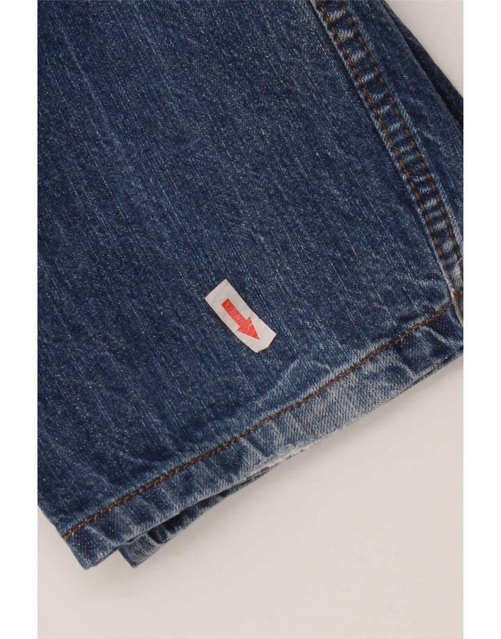 Jeans dritti vestibilità regolare da uomo Marks & Spencer W32 L33 cotone blu