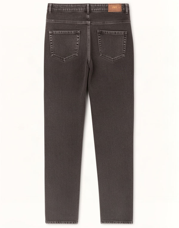 Zara Womens Trafaluc Jean droit en détresse EU 40 Medium W30 L27 Noir