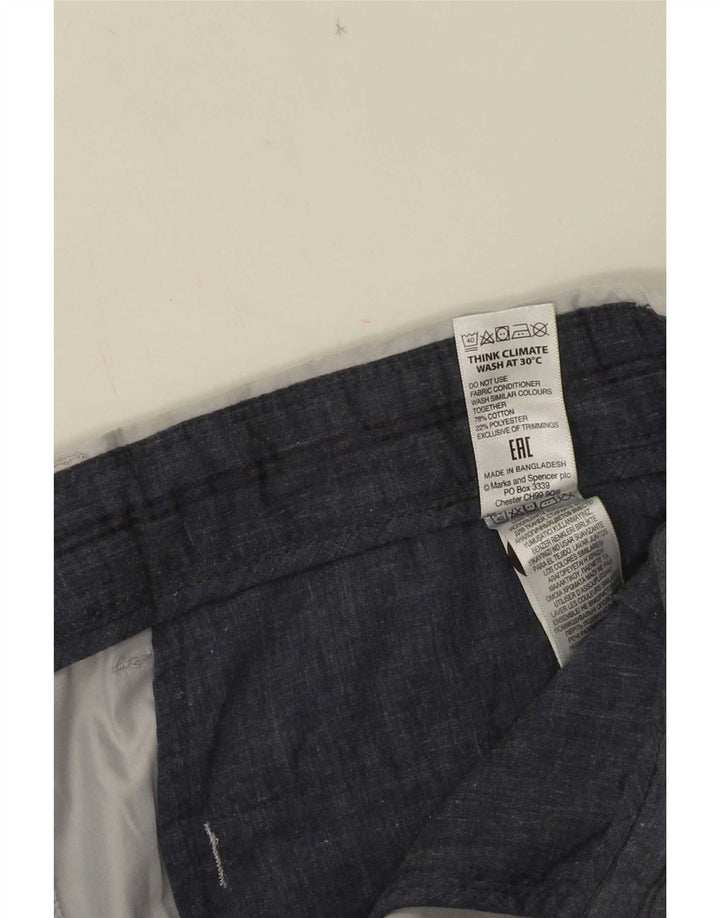 Marks & Spencer Mens Chino Shorts W34 Large Grey Cotton