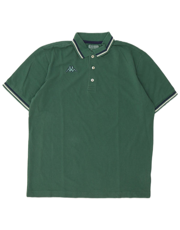 Męska koszulka polo Kappa XL, zielona bawełna