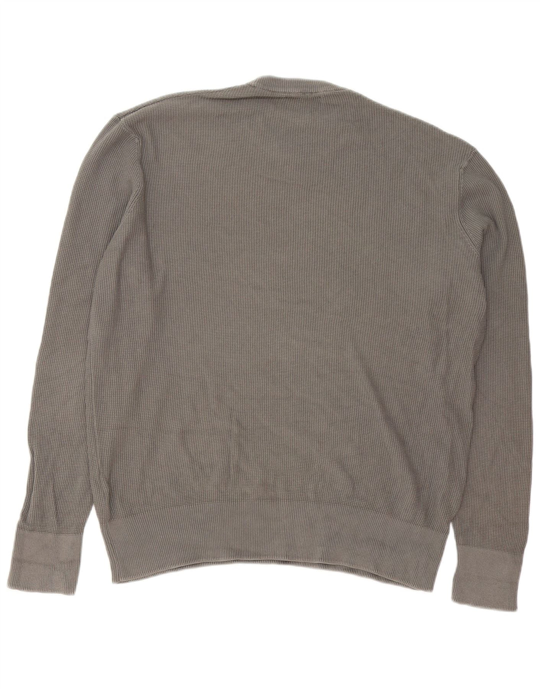 Zara Mens Crew Neck Jumper Sweater Medium Grey Cotton
