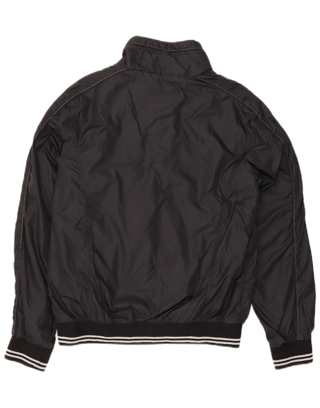 CHAMPION Womens Bomber Jacket UK 14 Medium Black Polyamide