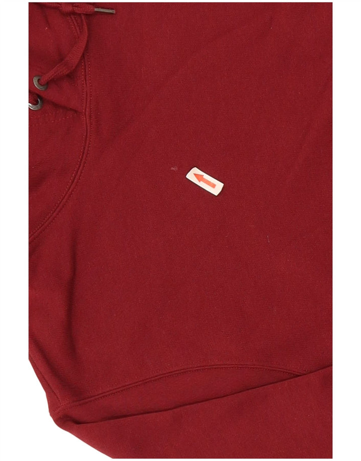 Converse Mens Hoodie Jumper Medium Burgundy Cotton