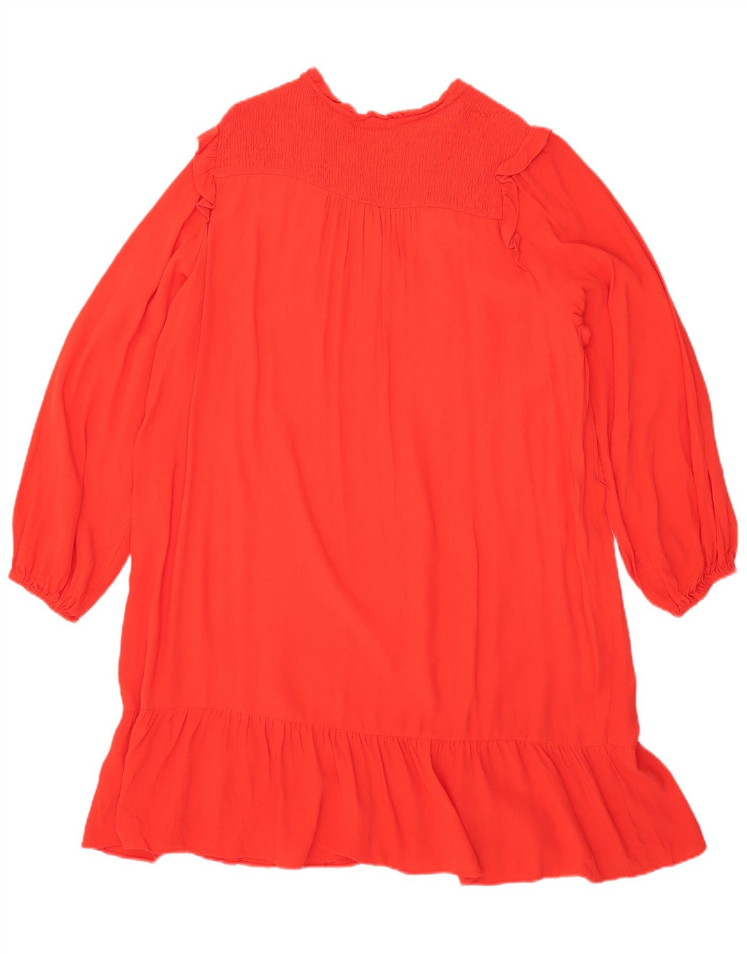 Marks & Spencer Womens Long Sleeve Oversized Shift Dress UK 16 Large Red