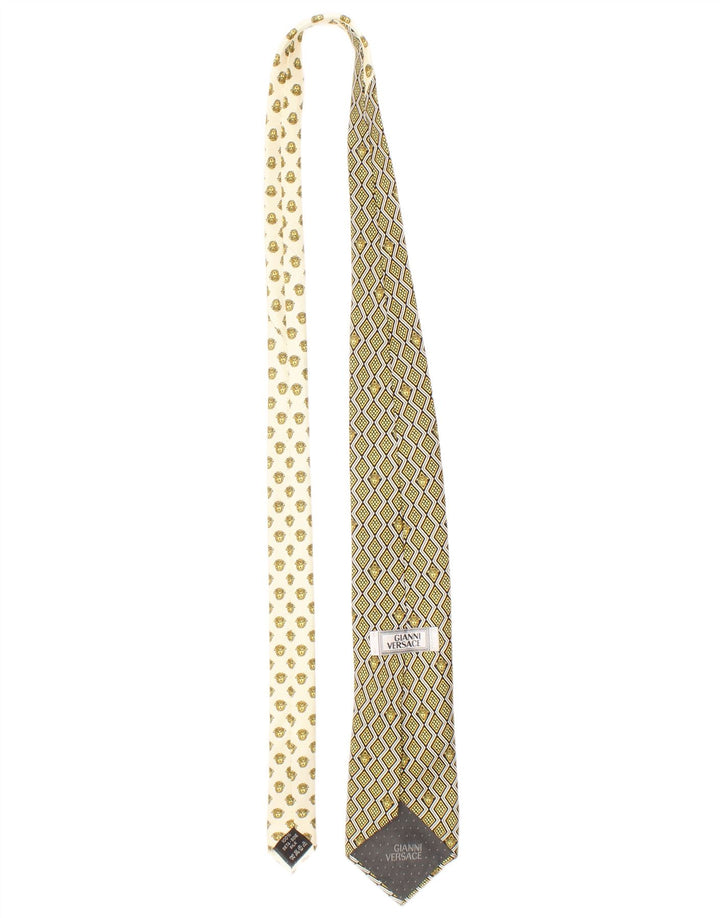 Gianni Versace Herre slips One Size Gul Geometrisk Silke Designer