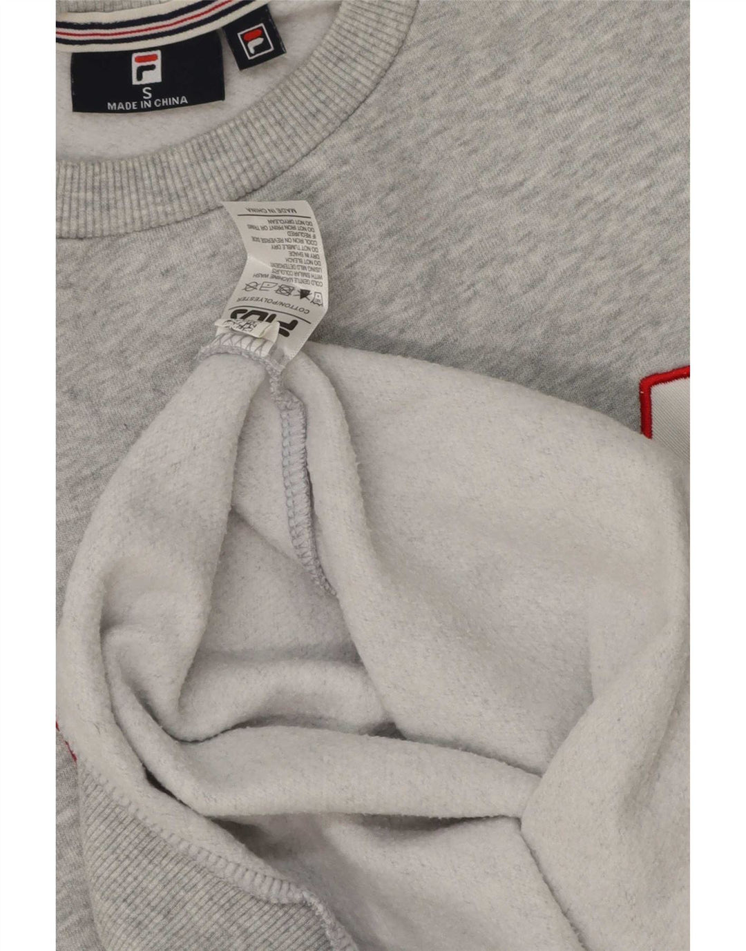 Fila Hombre Graphic Sudadera Jumper Small Gris Algodón