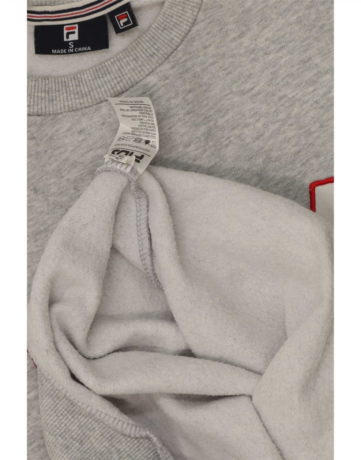 Fila Hombre Graphic Sudadera Jumper Small Gris Algodón