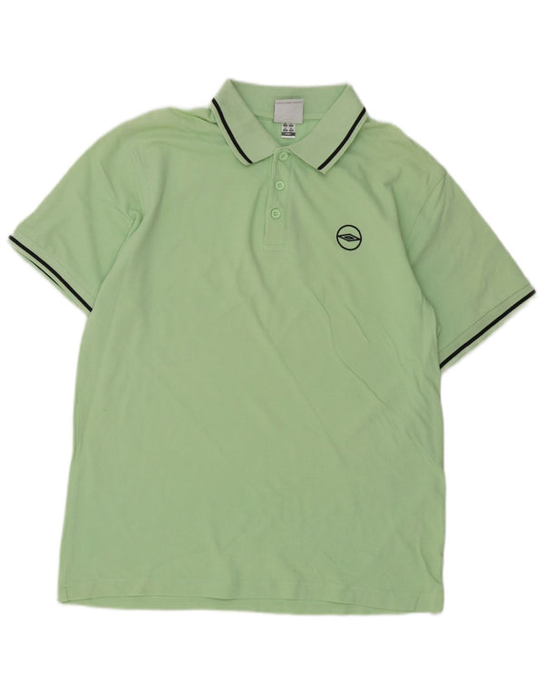 Umbro Polo Homme Vert Moyen Rayé Coton