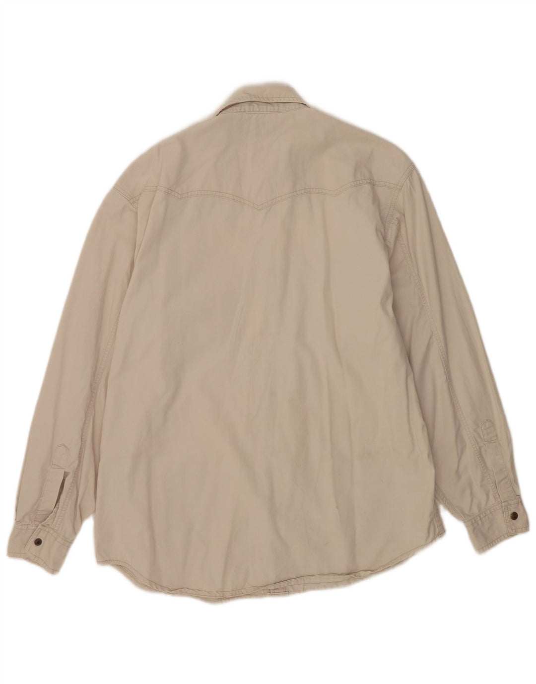 Big Star Mens Western Shirt Medium Beige Cotton