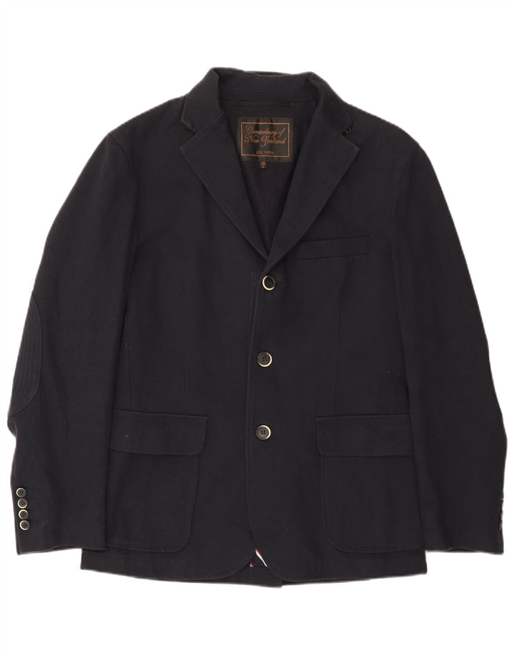 Giacca blazer a 3 bottoni da uomo Canterbury IT 50 grande blu navy