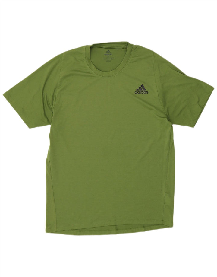 T-shirt Adidas Climalite da uomo Top in poliestere verde medio
