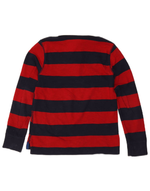 Polo Benetton da bambino a maniche lunghe Regular 7-8 anni a righe rosse medie