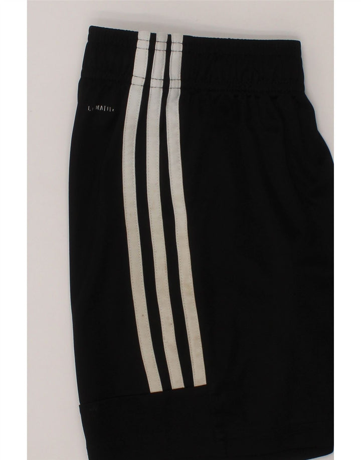 ADIDAS Boys Climalite Sport Shorts 9-10 Years  Black Polyester Vintage Adidas and Second-Hand Adidas from Messina Hembry 