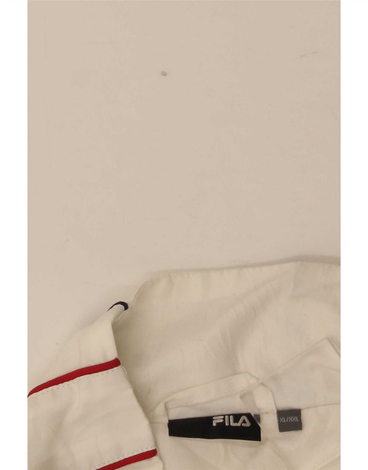 Fila Herren Trainingsanzug Top Jacke XL Weiß Polyester