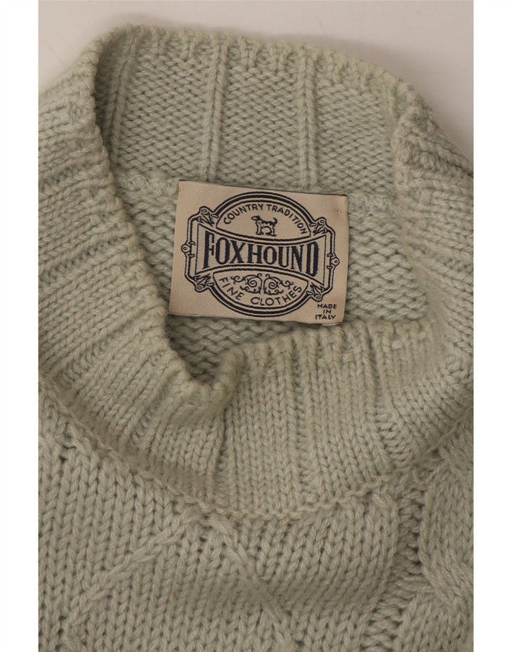 FOXHOUND Mens Graphic Turtle Neck Jumper Sweater XL Green Vintage Foxhound and Second-Hand Foxhound from Messina Hembry 