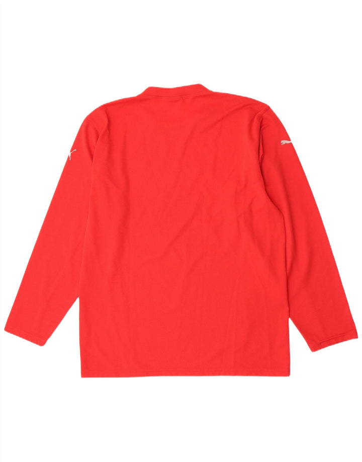 Puma Mens Top Long Sleeve XL Red Colourblock