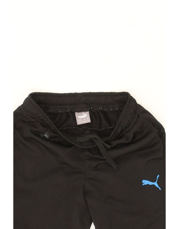 PUMA Boys Tracksuit Trousers 5-6 Years XS Black Polyester Vintage Puma and Second-Hand Puma from Messina Hembry 