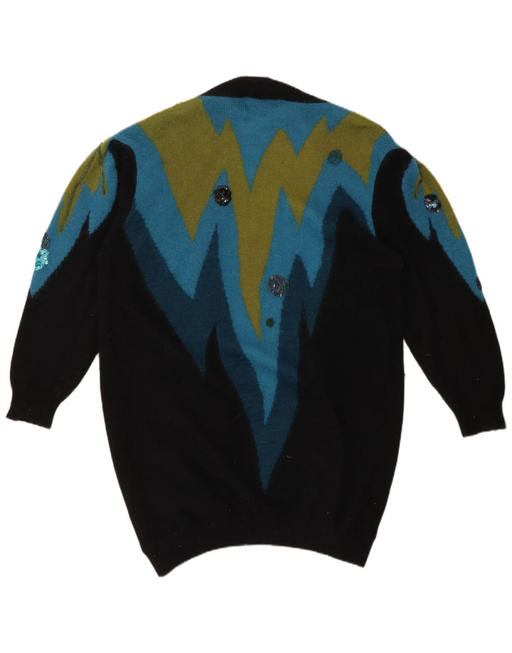 TOPLIKE damski sweter oversize o przedłużonym fasonie, EU 40, średni niebieski