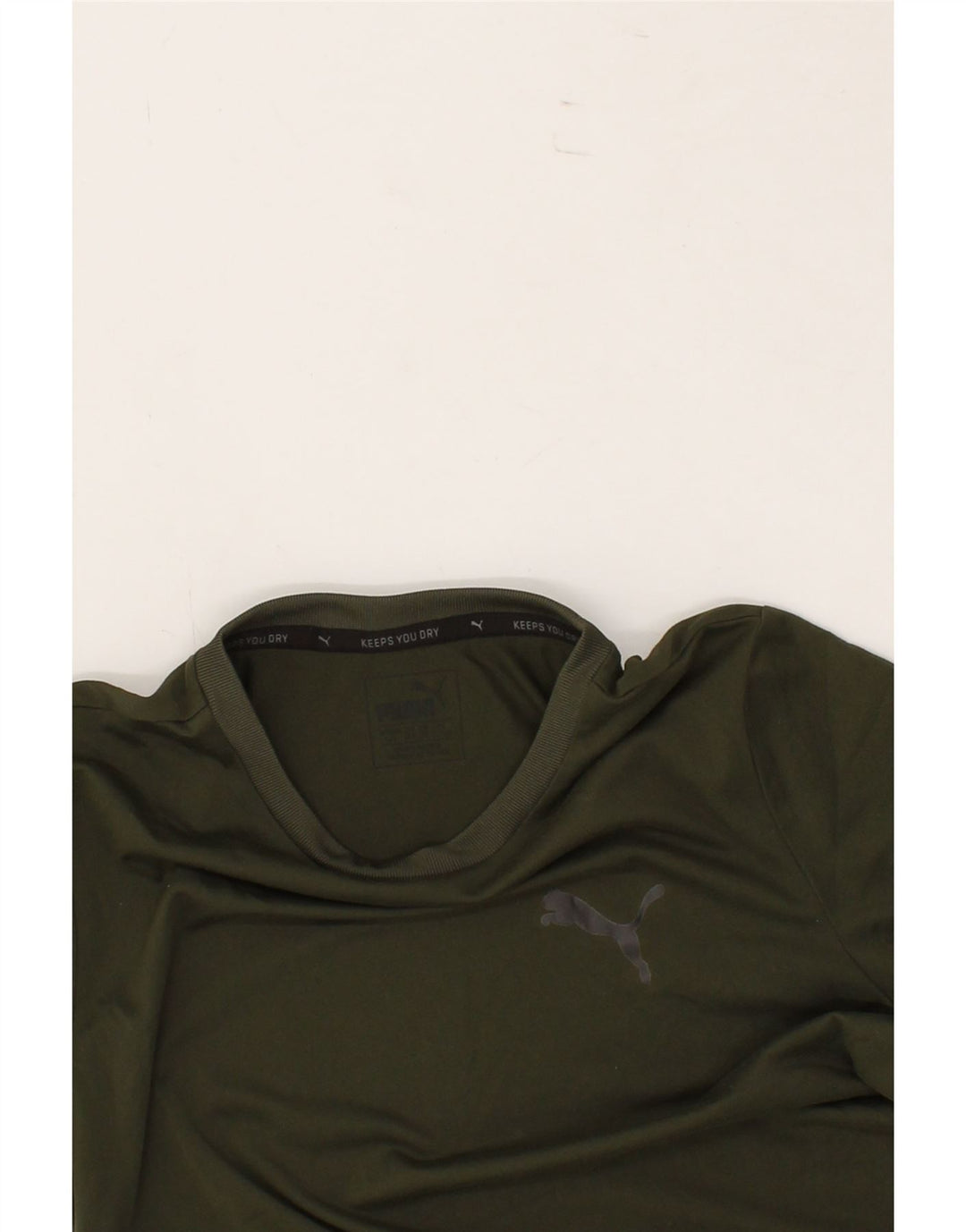 PUMA Boys T-Shirt Top 11-12 Years Khaki Vintage Puma and Second-Hand Puma from Messina Hembry 