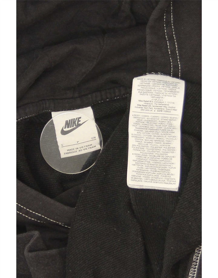 Felpa con cappuccio oversize da uomo Nike Small in cotone nero