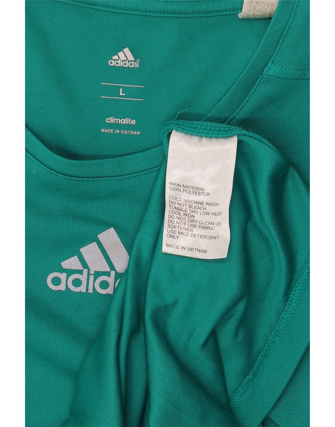Adidas Mens Climalite Camiseta Top Grande Turquesa Poliéster