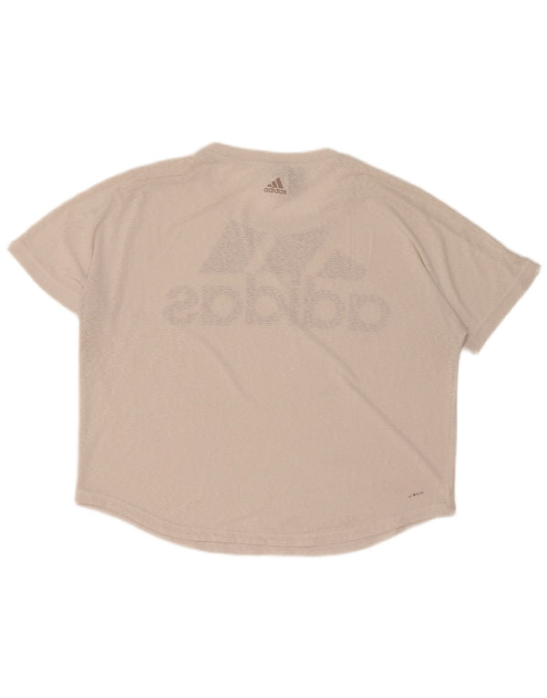 Adidas ženska majica kratkih rukava Climalite prekomjerne veličine UK 12/14 Srednje bijela