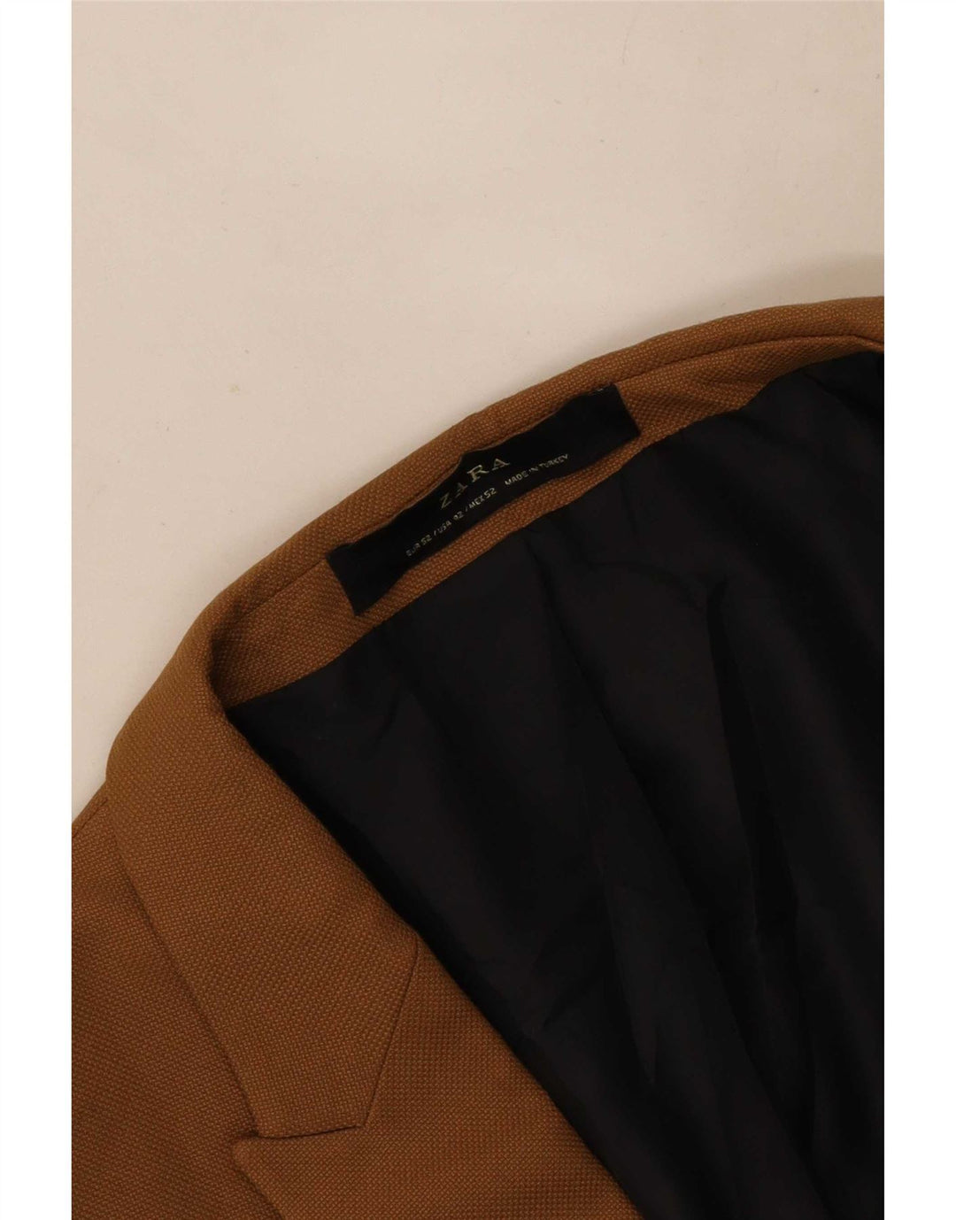 Zara Chaqueta tipo blazer con 1 botón para hombre EU 52 Large Brown