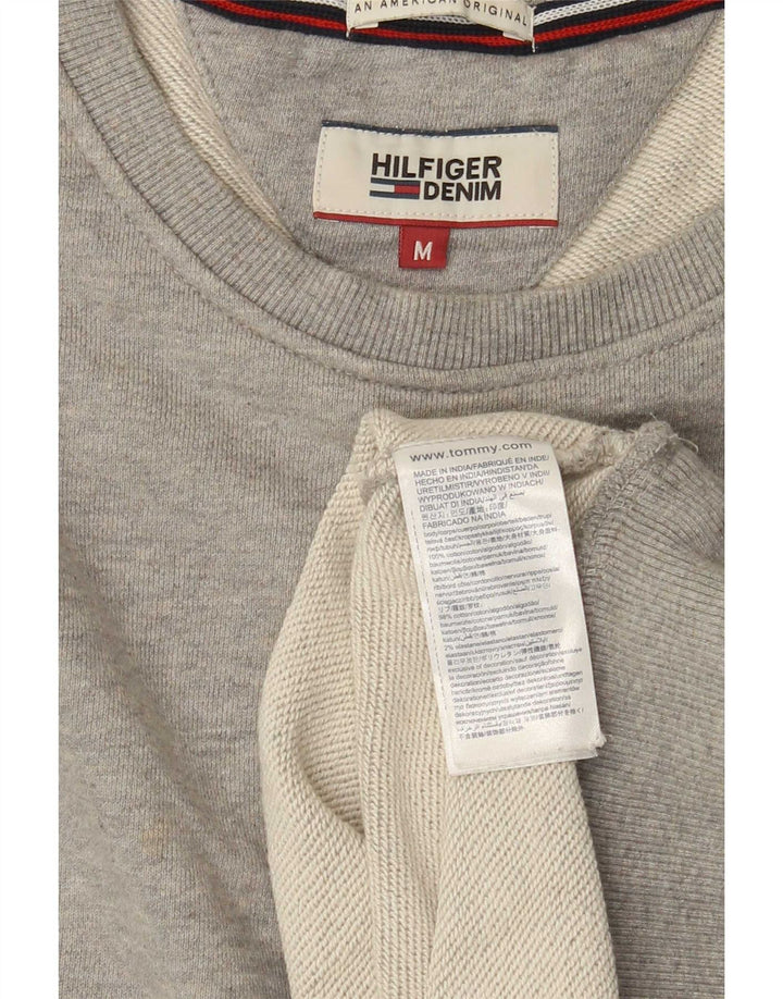 Felpa grafica da uomo Tommy Hilfiger Maglione cotone grigio medio