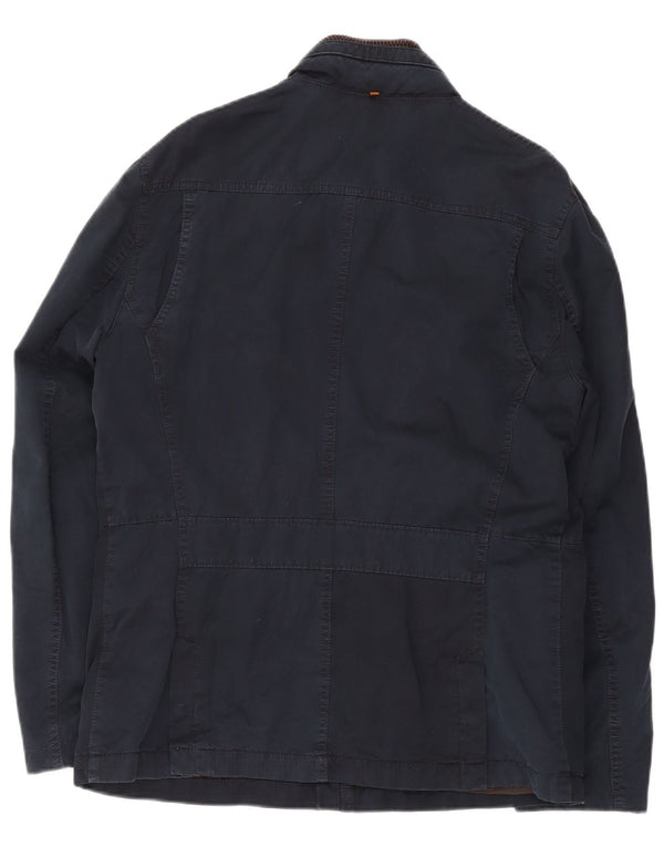 Hugo Boss Herren-Utility-Jacke mit Kapuze, UK 38, mittleres Marineblau